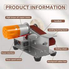Mini Electric Belt Sander DIY Polishing Grinding Machine Cutter Edges Sharpener - 查看 4