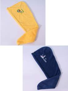 3/2/1件装加厚珊瑚绒卡通刺绣吹风帽，吸水三角干发巾，发帽，浴帽，护发产品及配件，适用于理发店、美容院、旅行、返校季、度假、女士发饰，也适用于美容院、酒店、运动、居家、毛巾、护肤干发巾 - 彩色 - 查看 34