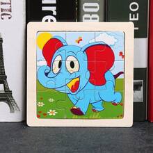 9pcs/6pcs/4pcs Wooden Jigsaw Puzzles, Children Animal & Transportation Cartoon Flat Puzzles, Educational Toys