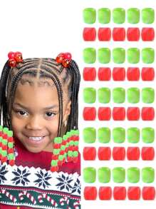 50pcs Candy Color Beads For Braids, Cute Streetwear Style - Multicolor - View 15