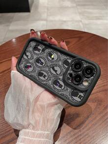 1pc Minimalist Black Cat Pattern TPU Soft Protective Phone Case, Compatible With Apple And Phones - Multicolor - View 3