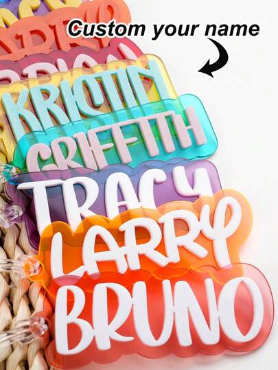 Personalized Acrylic Keychains, Backpack Name Tags, Customized Name Keychains, Diaper Bag Tags, Customized Lunchbox Name Tags, Diaper Bag Tags, Children's Gifts