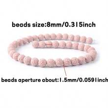 50pcs 8mm Colored Volcanic Stone Round Beads DIY Handmade Bead Jewelry Accessories Bracelet Necklace Accessories