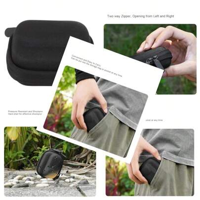 Carrying Case For GO 3 GO 3S Action Camera Storage Bag Mini Protective Case Compatible For GO 3 GO 3S Accessories Nylon Hard Shell Cover Storage Carrying Case