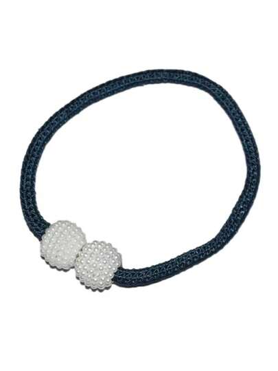 2 Pcs Ímã Cinto de Cortina de Tecido Corda Colorida Com Perolas