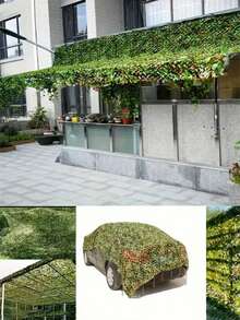 1pc/2*3M, 3*4M, 4*6M Outdoor Forest Hunting Camouflage Net, Camouflage Sunshade Net, Camouflage Net, Hiding Decoration, Grass And Tree Concealment Net, Camping Camouflage Net, Military Camouflage Sunshade Net For Hunting Vehicle, CS Camping Military Hunting Sports Shooting Curtain, Bedroom Ceiling Birthday Party Home Decor Net