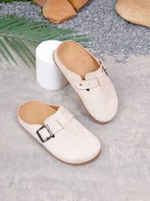 Kids Thick Bottom Closed Toe Sandals, Outdoor/Indoor Slippers For Spring & Summer