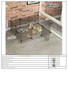 Large Size Cage, Home Use Breeding Pen, Chick Raising Enclosure, Rabbit Hutch With Anti-Escape Fence