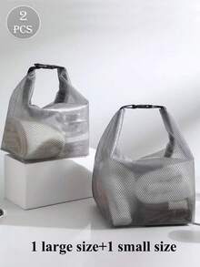 Große wasserdichte Aufbewahrungstasche, Reise Make-up Organizer Handtasche, Kordelzugbeutel für Männer & Frauen, Outdoor Schwimmen Fitness Kulturtasche mit Trocken- und Nassfach