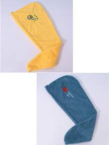 3/2/1件装加厚珊瑚绒卡通刺绣吹风帽，吸水三角干发巾，发帽，浴帽，护发产品及配件，适用于理发店、美容院、旅行、返校季、度假、女士发饰，也适用于美容院、酒店、运动、居家、毛巾、护肤干发巾 - 彩色 - 查看 49