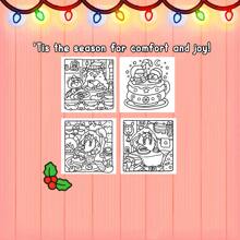 温馨圣诞：成人涂色书 - 用烘焙饼干、驯鹿拥抱和圣诞色彩舒缓压力，适合作为返校用品、送给女孩的礼物、情人节礼物和新年礼物