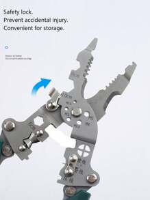 可折叠剥线钳，滑轮设计多功能电工分线器绕线钳压接钳手动工具