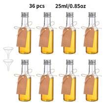 36/3pcs Plastic Liquor Bottles,Mini Empty Bottles,Multiple Colors And Sizes To Choose From, With Golden,Silvery And Black Screw Cap, Not Easy To Leak And Easy To Carry, Can Be Used For Weddings,Gatherings,Party,Birthday,Outdoor. ﻿