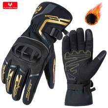 ALPINES FOX Winter New Motorcycle Gloves Warmer Waterproof Motorbike Reflective Gloves Touch Screen Windproof Motocross Outdoor Riding Gloves