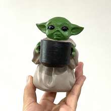 Star Wars Dekoracja do doniczki z motywem Gwiezdnych Wojen Yuda, Miniaturowa dekoracja biurka, Mandaloriańska dekoracja z żywicy Yuda, Wykwintna dekoracja domu, Dekoracja do akademika na powrót do szkoły, Dekoracja na Halloween i Boże Narodzenie