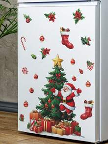 1 قطعة صندوق هدايا حلوى سانتا كلوز شجرة عيد الميلاد ملصق ديكور الثلاجة والجدران - لاصق ذاتي من مادة البي في سي، ديكور عيد الميلاد المعاصر للغرفة المعيشة والنوم - ملصق حفلة عيد الميلاد المثالي، ديكور المنزل في عيد الميلاد | تصميم عيد الميلاد المعاصر | مادة البي في سي، ديكورات عيد الميلاد المنزلية ديكورات عيد الميلاد ملصقات ملصقات الحائط ديكور الغرفة ديكور الحائط - متعدد الألوان - مشاهدة 7