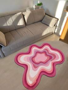 1pc Plush Plush Polka Dot Plastic Bottom Asymmetrical Shaped Fluffy Pink Bedroom Carpet, Home Decor Rug For Living Room, Sofa, Coffee Table, Suitable For Study, Wardrobe, Reading & Gaming Area, Recommend Buying Larger Size - Multicolor - View 15