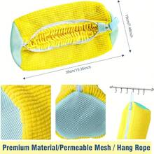1/2pcs Shoe Washing Machine Bag, Reusable Laundry Shoe Bag For Washer And Dryer, Fits All Shoe Types And Sizes, Shoe Bag For Washing Machine, Shoe Washing Bag Travel Organizer Drawstring Shoes Pouch Shoes Cover Portable Dust-Proof For Men For Women Packing Cubes Travel Essential Cruise Essentials Vacation Essentials - Multicolor - View 5