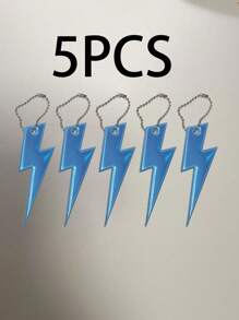 尖头闪电 PVC 反光吊坠钥匙扣 精致礼品 交通警示标志 背包挂饰