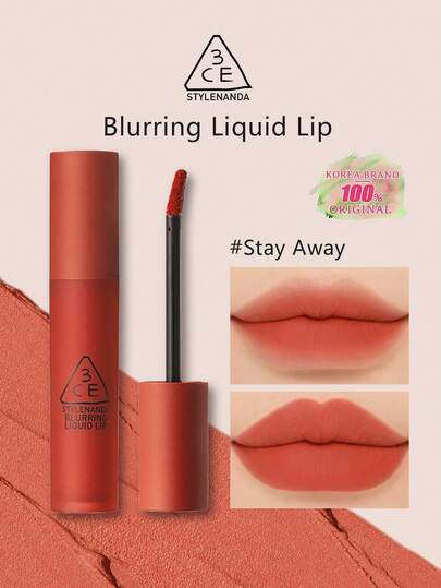 3CE Rossetto liquido sfumato #Stay Away, texture mousse, leggero e traspirante, colore a lunga tenuta con formula idratante, K-Beauty, REGALO 5,5g/0,19oz