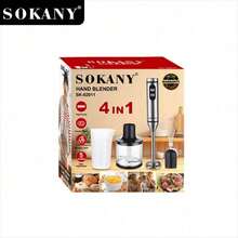 SOKANY 02011 Handheld Blender 800W High Power 4-In-1 Multi-Function 304 Stainless Steel Blade Pure Copper Motor 5+2 Speed Settings Suitable For Blending, Juicing, Meat Grinding And More - EU C Type Plug(220-240V) - View 6