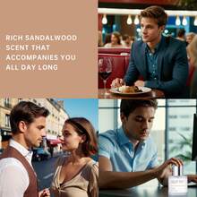 木质檀香香水，含檀香、琥珀和麝香香调 - 清澈的多层香氛，持久留香，30ml 男女淡香水，适合日常和晚间使用