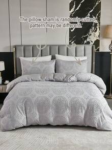 Bộ 3 vỏ chăn cắt họa tiết hoa màu xám nhạt, phong cách Bohemian (1 vỏ chăn + 2 vỏ gối, không ruột), Polyester, mềm mại và thoáng khí, thích hợp cho phòng ngủ, mọi mùa, có thể làm quà tặng, bộ đồ giường ký túc xá - Màu Xám nhạt - Xem 7