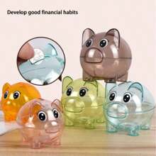 1pc Creative Cute Piggy Bank, Children's Anti-Drop Coin Bank, Cartoon Adorable Money Box, Suitable For Boys, Girls, Halloween, Christmas Gifts