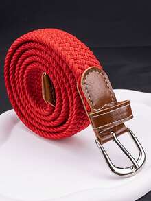 1pc 26-Color Elastic Waist Belt (2.5cm Wide, 105cm Long), Fashion Sports Unisex Couples Woven Elastic Waistband