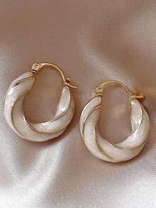 1 Cặp Hoa tai vòng tuyệt đẹp dành cho phụ nữ làm quà tặng kỷ niệm ngày cưới, tiệc đính hôn, ngày lễ tình nhân - 2 # - Xem 9