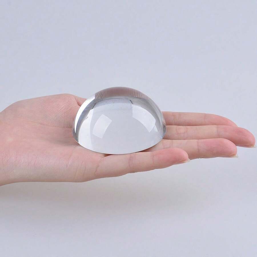 60x Magnification 2. 36-Inch Transparent Glass Crystal Dome Magnifier ...