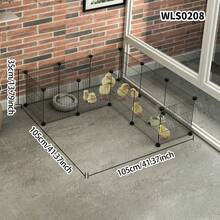 Large Size Cage, Home Use Breeding Pen, Chick Raising Enclosure, Rabbit Hutch With Anti-Escape Fence