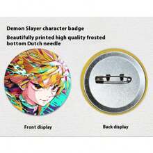 1 件 2025 年新款动漫周边闪光徽章伊之助桥平善逸吾妻 Nezuko Kamado 生日礼物 - 圣诞礼物 - 万圣节礼物 - 完美礼物 - 彩色 - 查看 4