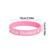 hoojojo 1/3/5/10 Peças Pulseiras de Silicone, Braceletes de Recompensa de Aluno Estrela, Elásticos de Borracha Motivacionais Elásticos, Acessórios de Recompensa de Aprendizagem Divertidos para Sala de Aula, Lembrancinhas Fofas de Festa, Decorações, Acessórios Diários, Decoração Criativa para Casa, Itens Essenciais para Voltar à Escola, Acessórios de Interação Significativa Pais-Filhos, Adequado para Famílias, Salas de Aula, Festas