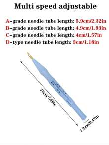 DIY Punch Needle Set - Stainless Steel Handmade Pen With Thick Plastic Handle, Light Blue - All-Season Handmade Embroidery And Weaving Tools, Suitable For Creative Projects, Sewing Tools, Women's Clothing Tools, Crochet