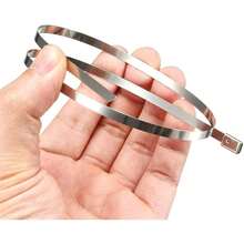 Bridas de acero inoxidable 100% para uso en jardines, granjas, automóviles, sitios de construcción, talleres y otras áreas, como reparación de cercas, envoltura de calor residual, agrupación de cables, fijación de mallas de alambre, tuberías, techos y toldos. - Unitalla - Ver 5