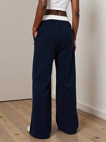 Damen Herbst Neue Patchwork Farbige Lässige Sporthose, Geeignet für Outdoor-Sport, Ballspiele, Lauftights