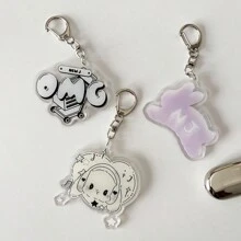 1个Kpop钥匙扣，钥匙扣配件，新款牛仔钥匙扣，手机挂饰，汽车配件，包包挂饰，包包配件，送给朋友、圣诞节、汽车、老师、姐妹的礼物创意