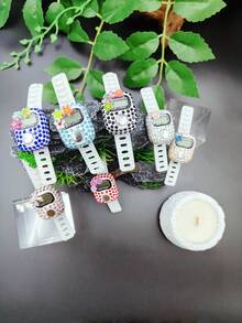 Middle Eastern Devout Counting Fashion Bracelet | Crystal Cluster Embedded Electronic Counter, Random Floral Decal Hides Exclusive Surprise, Long Press 3-5 Seconds To Reset, Collision Of Devout Counting And Fashionable Aesthetics, Each Piece Is Unique, Engraved Symbol Of Devout Moments (Main In Middle East, New Favorite For Wrist Prayers, Combines Ceremonial Sense And Exquisiteness As A Faithful Companion)