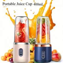 1pc Portable USB Rechargeable Blender - 1500mAh Digital Display, Stainless Steel & Plastic Material, Includes Water Bottle For Smoothies, Ice Cubes, Fresh Juice - Compact For Travel, Home, Office Use, Portable Smoothie Blender, On-The-Go Nutrition, Compact Juicer, Durable Kitchen Gadget - Multicolor - View 6