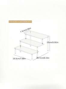Kệ trưng bày acrylic 1-3 tầng, kệ đựng nước hoa, kệ trưng bày trang trí nhà cửa, kệ trưng bày hộp bí ẩn, giá đựng bánh, kệ trưng bày đa chức năng, kệ trưng bày sơn móng tay, kệ trưng bày trong suốt. - Trong sáng - Xem 12
