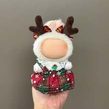 6.69-Inch Christmas Doll Clothes, Compatible With Labubu,1sets Of Decoration - Fashionable Headwear, Clothing And Pants Or Skirt Set, Suitable For 6.69-Inch Dolls, Cute BuLabu Christmas Accessories, For Play And Display (Shoes And Dolls Not Included) - Multicolor - View 8