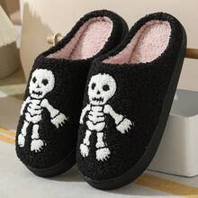 Women's Slippers, Halloween Spooky Ghost Slippers, Funny Personalized Unisex, Size Runs Small, Please Order One Size Up - Shape - View 5