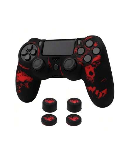  RALAN Wolf Design 控制器外壳带 4 个拇指握把，兼容 PS4/Playstation 4 Slim/Pro 控制器