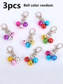 3/5 piezas Campanas de collar de mascota de hierro, broche, accesorio multifuncional, adecuado para gatos y perros, collares de cachorro, accesorios para mascotas | Collares decorativos para mascotas | Collares para mascotas, campanas de collar para mascotas