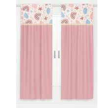 Printed Curtain For Baby's Room, Boy's Girl's Room - hoa hồng cầu vồng - Xem 2