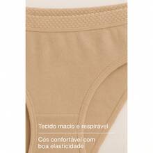 Kit With 3, 5 Or 10 Camila Women's High Waist Panties 100% Cotton/Premium Cotton – Extreme Comfort, Anatomical Waistband, Perfect Fit And Elegant Colors For Everyday Life! - 彩色 - 查看 3