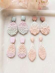 Polymer Clay & Ceramic Texture Roller, Geometric Minimalist Embossing Roller, Rose Branch, Retro Pattern, Chrysanthemum, Baroque European Classical Pattern, Embossed Ceramic Texture Roller For Jewelry Making, Compatible With Polymer Clay Cutter - Texture Roller - View 9