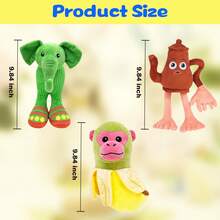 3PC Italian Brainrot Plush,Tralalero Tralala,Tung Tung Tung Sahur And Lirili Larila Inspired Plush Toy,Soft Cute Stuffed Animals Toy Gifts For Kids And Adults Halloween Toys - 3件 - 查看 2