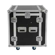 TFCFL PA DJ Rack,  PA DJ Cabinet, Network & Stereo Rack With 4 Wheels For Amplifiers, Mixers, Microphones, Sequencers, Jukeboxes, DVD Players, And DJ Signal Processors - Black - View 8